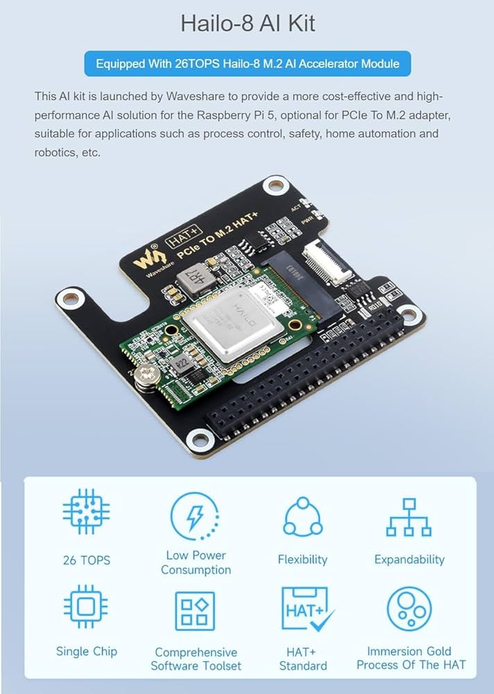 Amazon.com: Hailo-8 M.2 AI Accelerator Module Compatible with