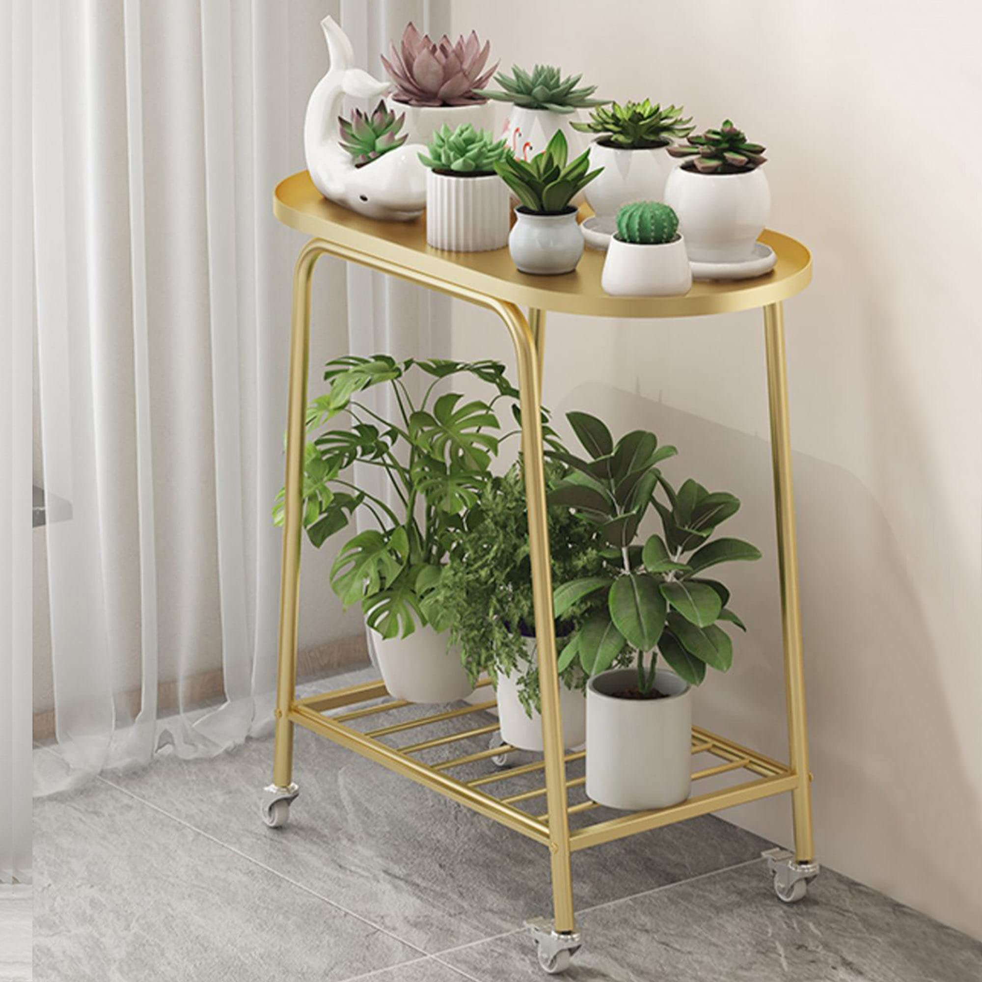 Amazon | フラワースタンド プランタースタンド キャスター付き花台