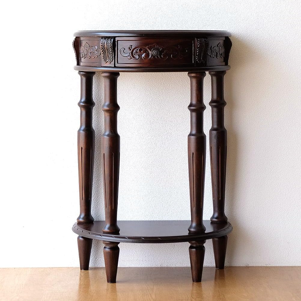 Amazon｜アンティーク 家具 コンソールテーブル 電話台 玄関 花台 完成