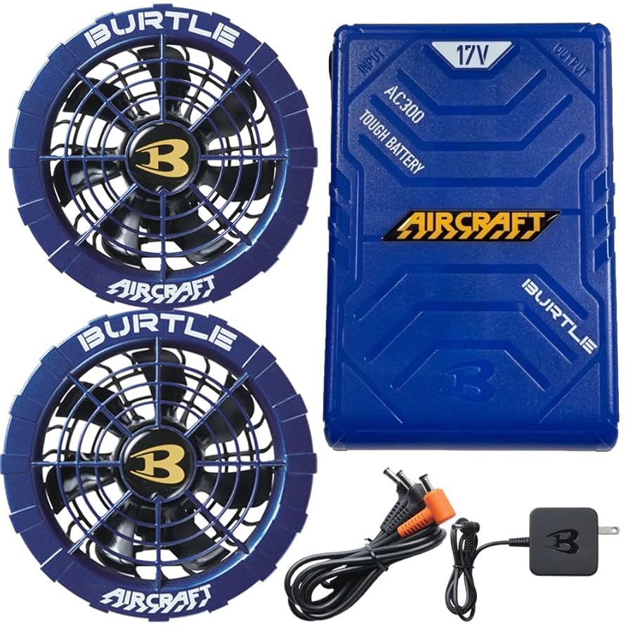 17V 空調服 バートル エアークラフト BURTLE AC300 のフルセット 17V