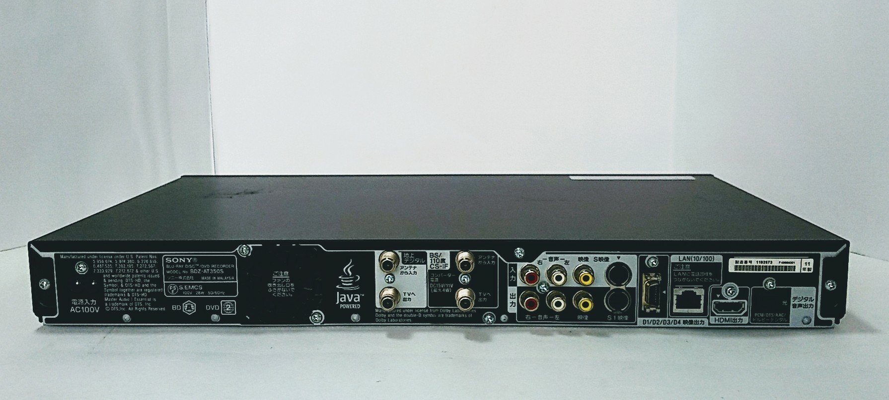 Amazon.co.jp: SONY BDZ-AT350S 500GB 1 Tuner Blu-ray Recorder