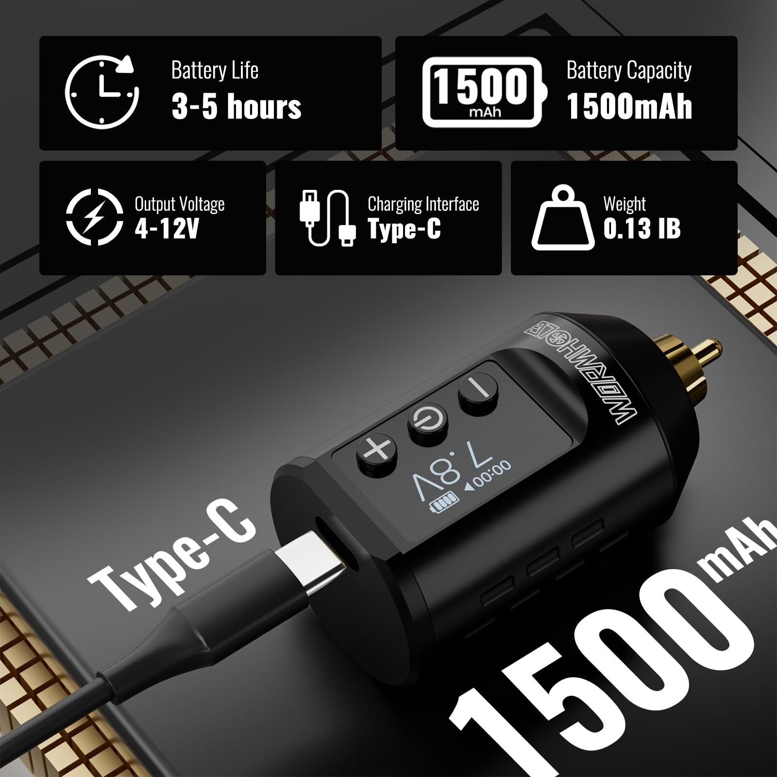 Amazon | ワームホール タトゥーガンキット ワイヤレスタトゥー マシン