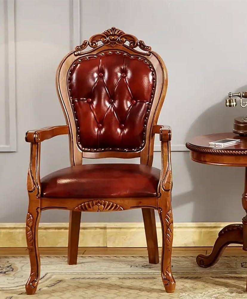 Amazon｜家具 ダイニングチェア 天然木 木製 椅子 アンティーク調