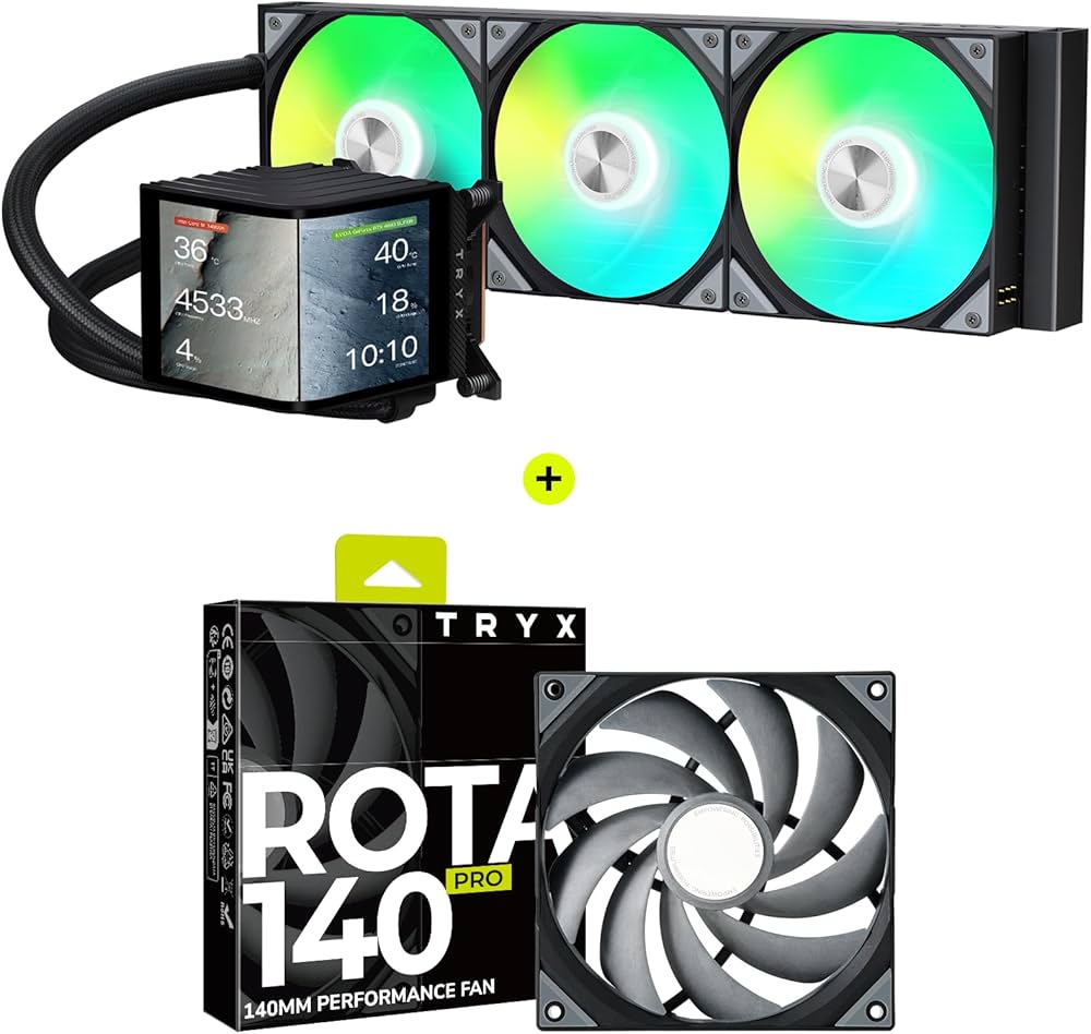 Amazon.com: TRYX Panorama 360 ARGB Curved Screen 360mm AIO and