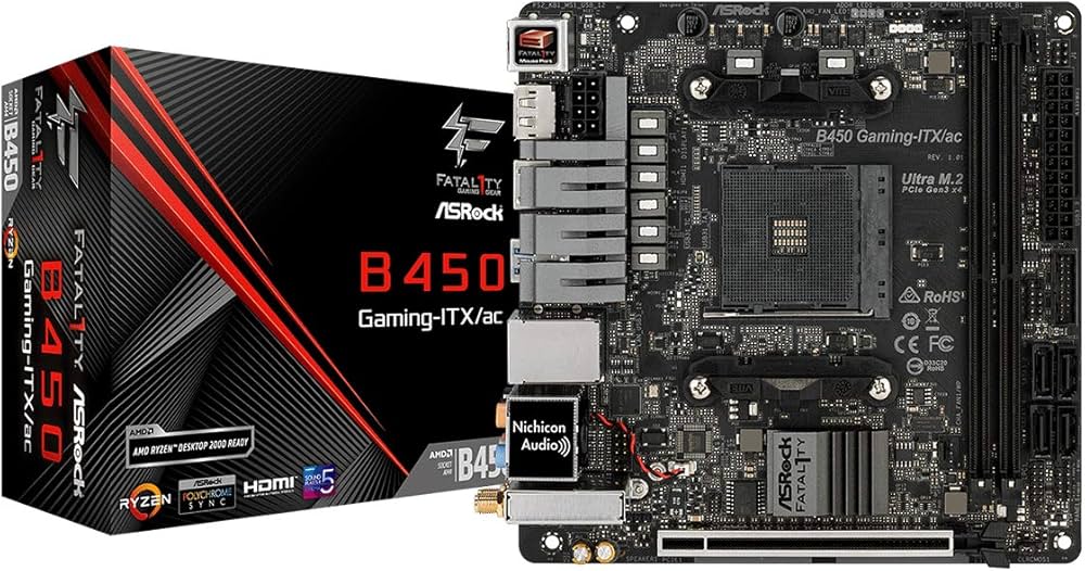 Amazon | ASRock マザーボード Fatal1ty B450 Gaming-ITX/ac AMD Ryzen