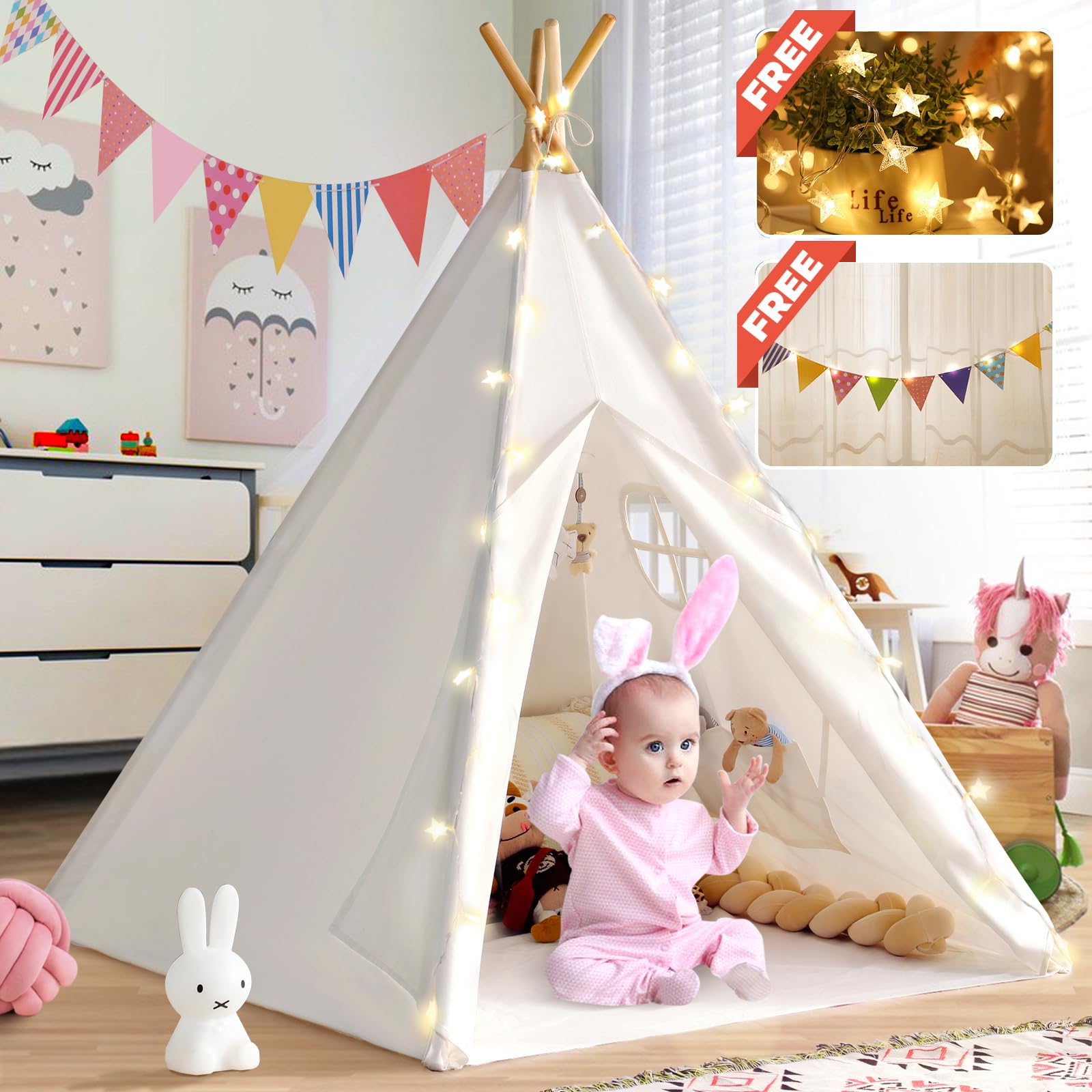 Amazon | キッズテント 子供テント 室内テント TEEPEE ティピーテント