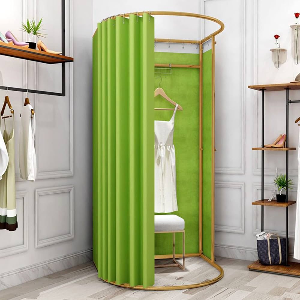 試着室 フィッティングルーム DIY素材 曲線デザイン ハンガーラック