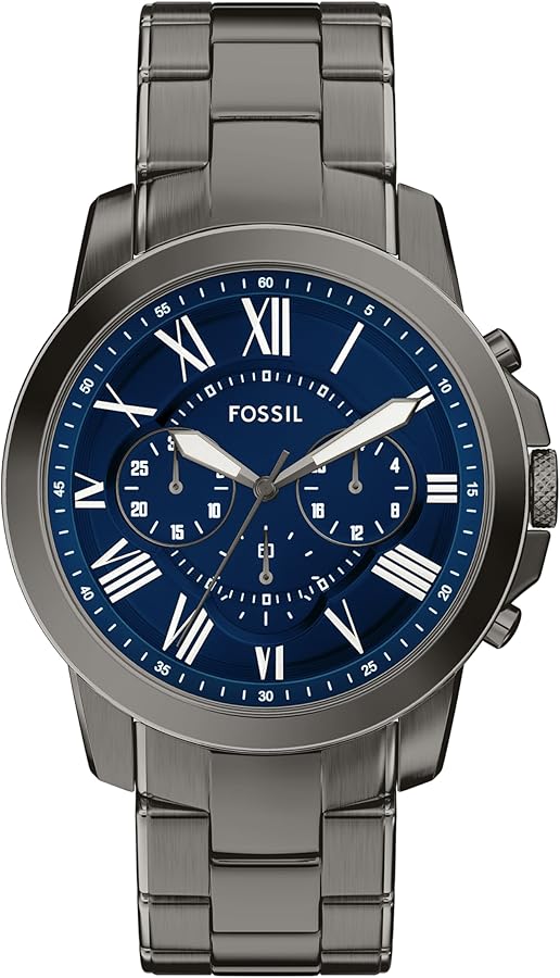 Amazon.com: Fossil Men's Watch, Grant Quartz Two-Tone Stainless