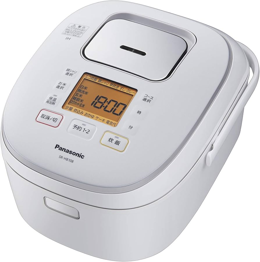 Amazon | パナソニック 炊飯器 5.5合 IH式 ホワイト SR-HB108-W