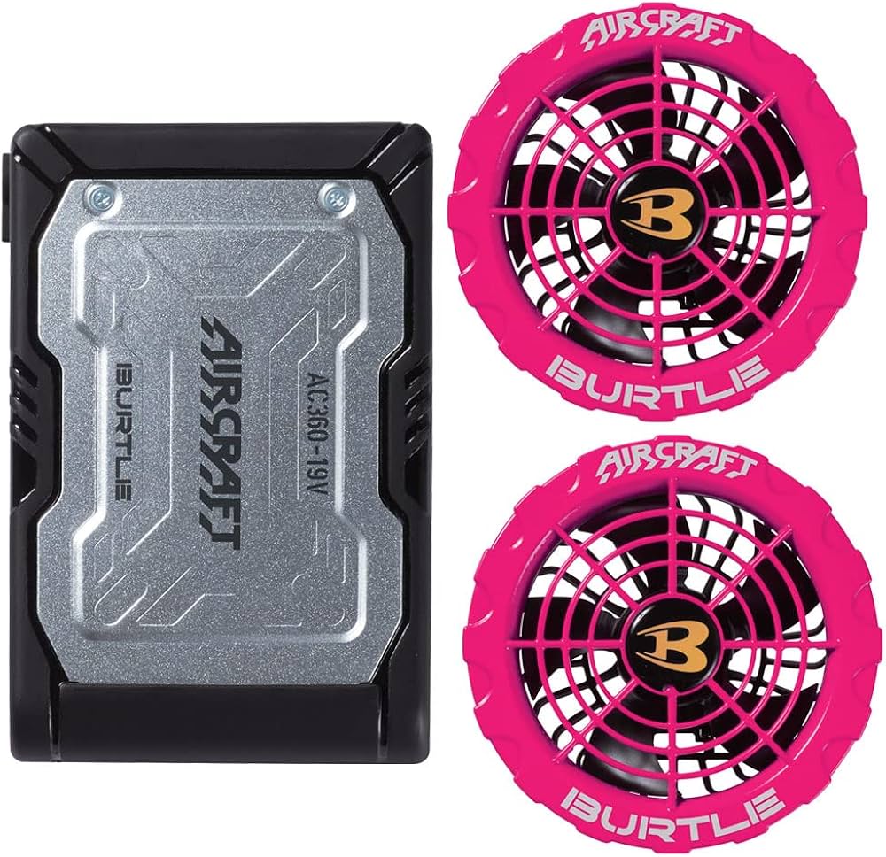 Amazon | バートル BURTLE ピンクファン＋新型19V黒バッテリーセット