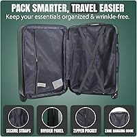 Amazon.com: IZOD Zane 3 Piece Expandable Hardside Luggage Set