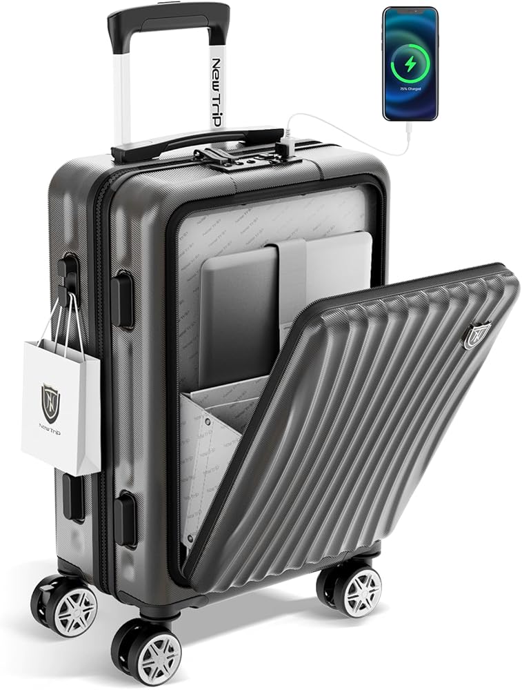 Amazon | [New Trip] スーツケース 機内持ち込み フロントオープン