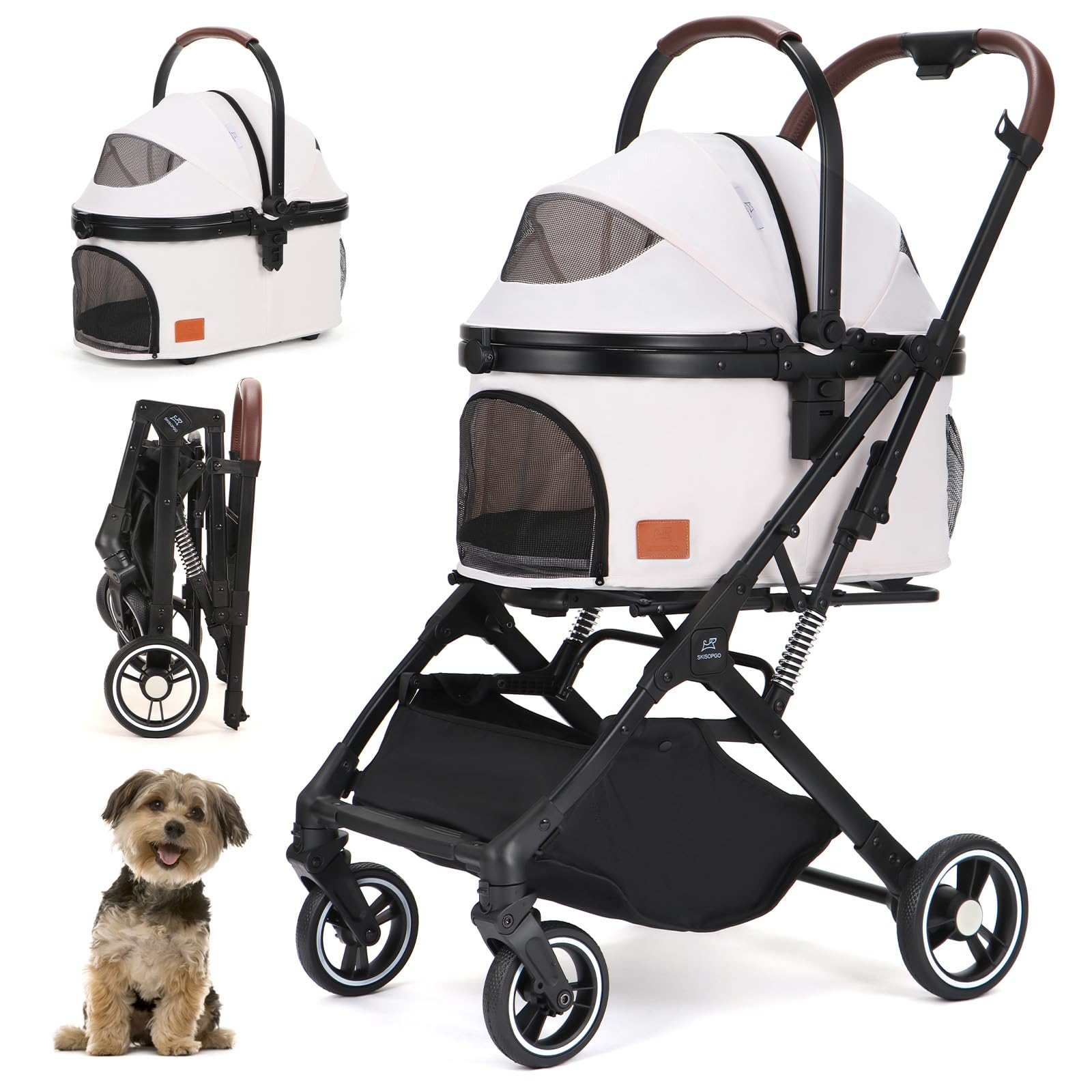 Amazon.co.jp: SKISOPGO ペットカート 分離型 ペットバギー 折りたたみ