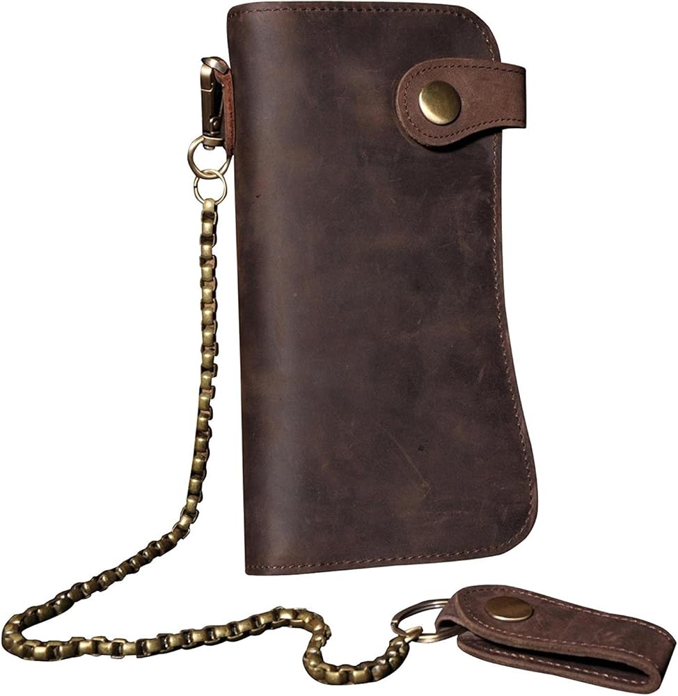 Amazon | RS メンズ ウォレット チェーン付き レザー ロング 二つ折り