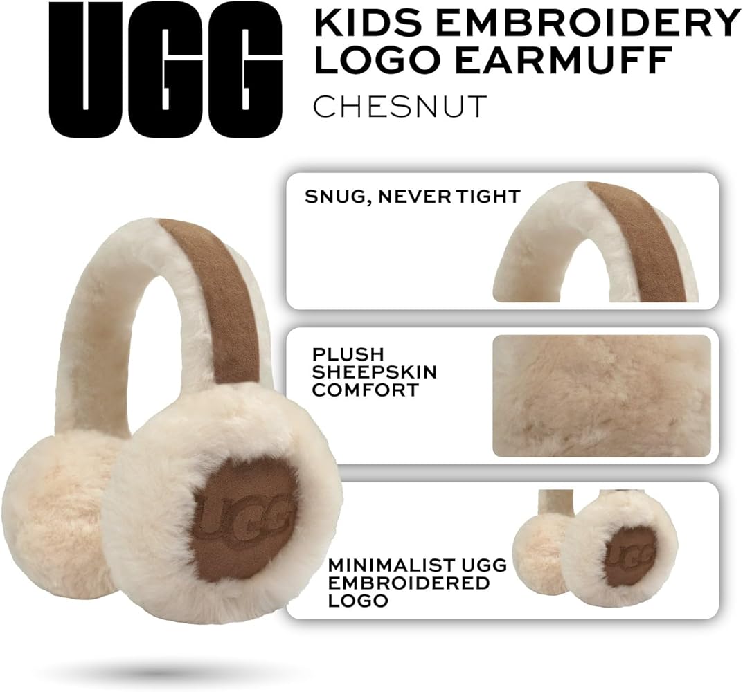 Amazon.com: UGG Kids Earmuff with Plush Sheepskin Comfort, Snug