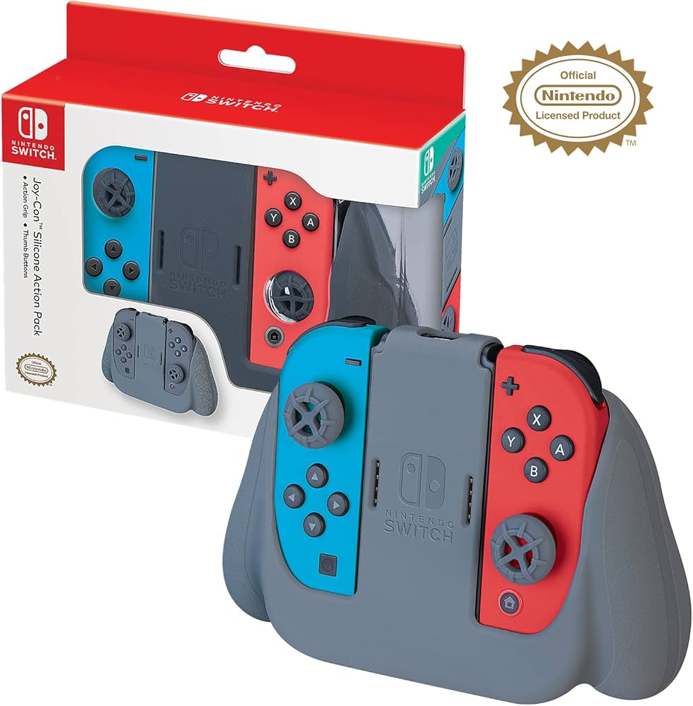 Officially Licensed Nintendo Switch Joy-Con Action Pack Grip and