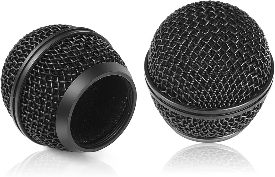 Amazon | Facmogu マイクボールヘッドメッシュグリル ブラック 4個