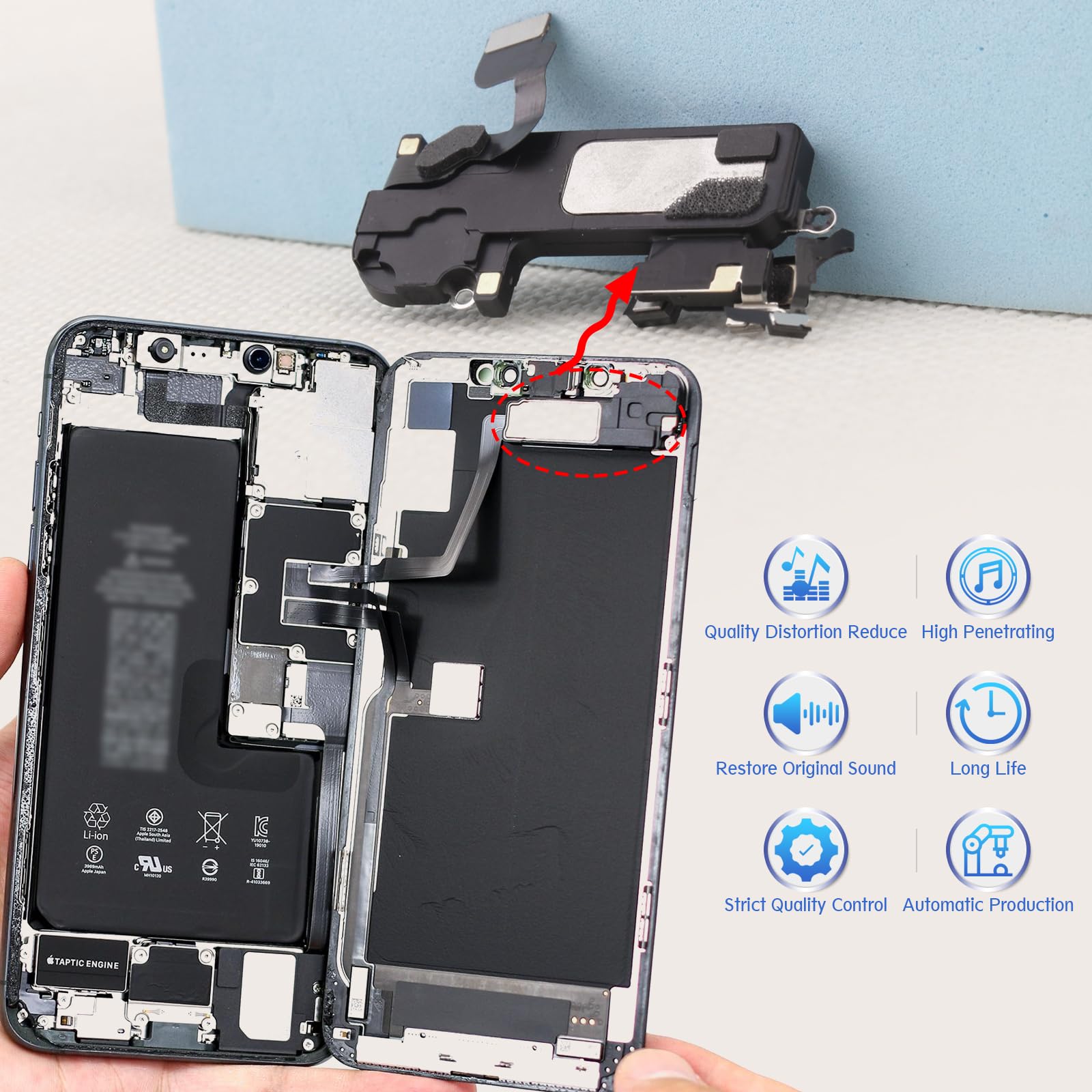 Amazon.co.jp: iPhone 12 Pro Max用イヤホンスピーカー フレックス