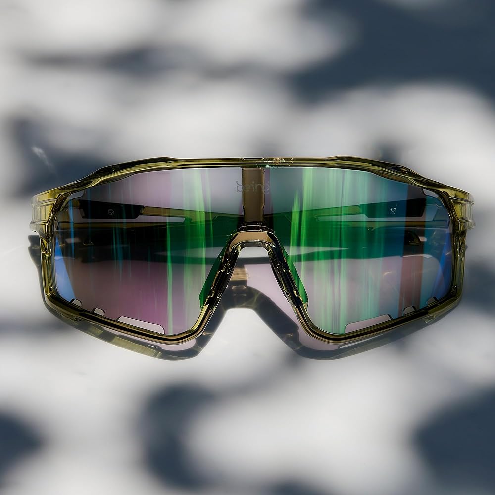 Amazon | [being] ロードバイク 調光サングラス クリアフレーム