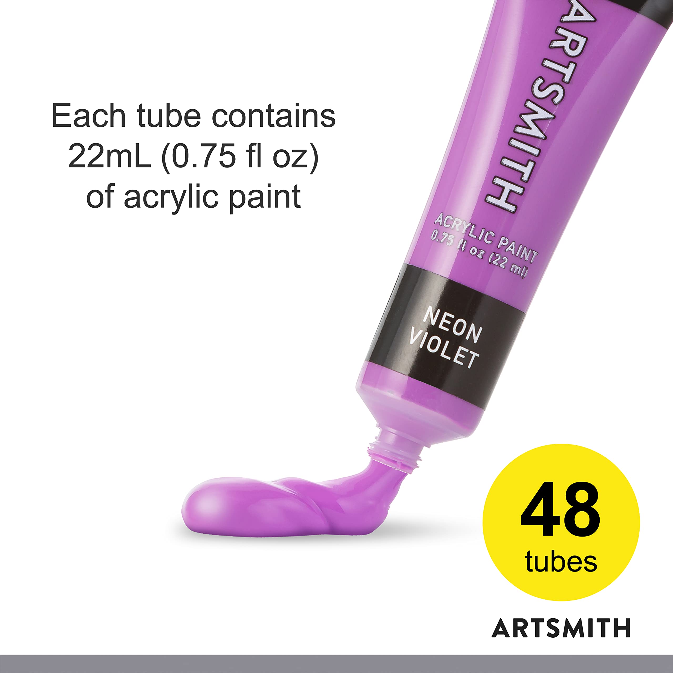 Amazon | アクリル絵の具セット 48パック - 22mlチューブ クラフト