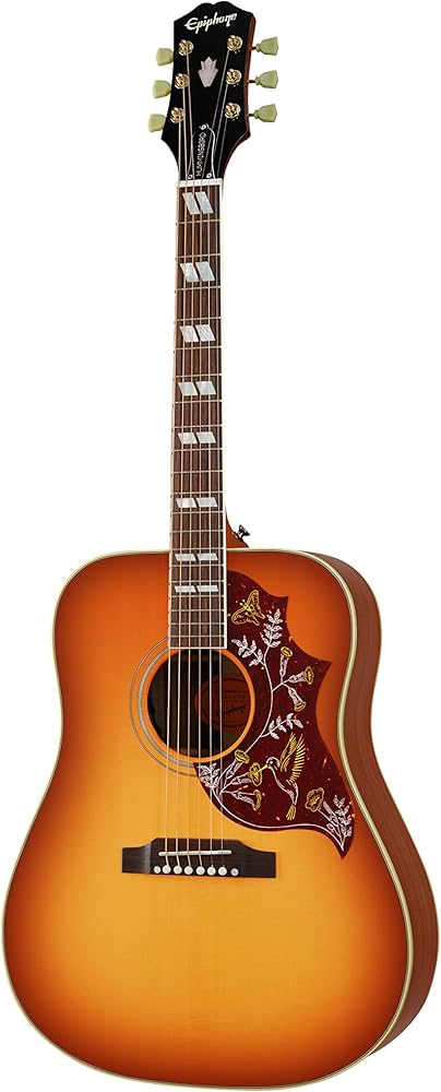 Epiphone Hummingbird Acoustic Guitar - Aged Cherry Sunburst Gloss