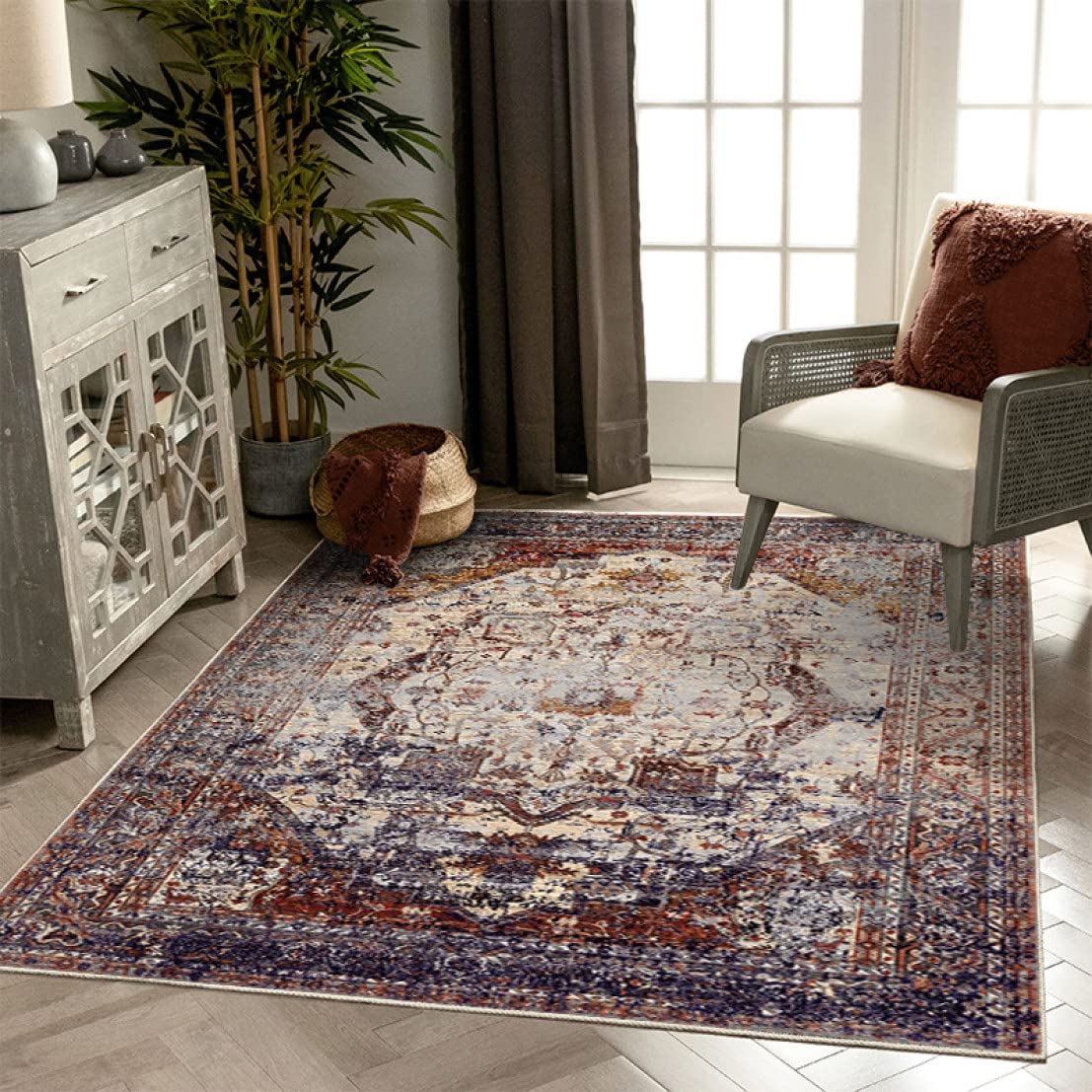 トルコ製 オリエンタル ラグ カーペット 155×80cm 高級感 人気デザイン