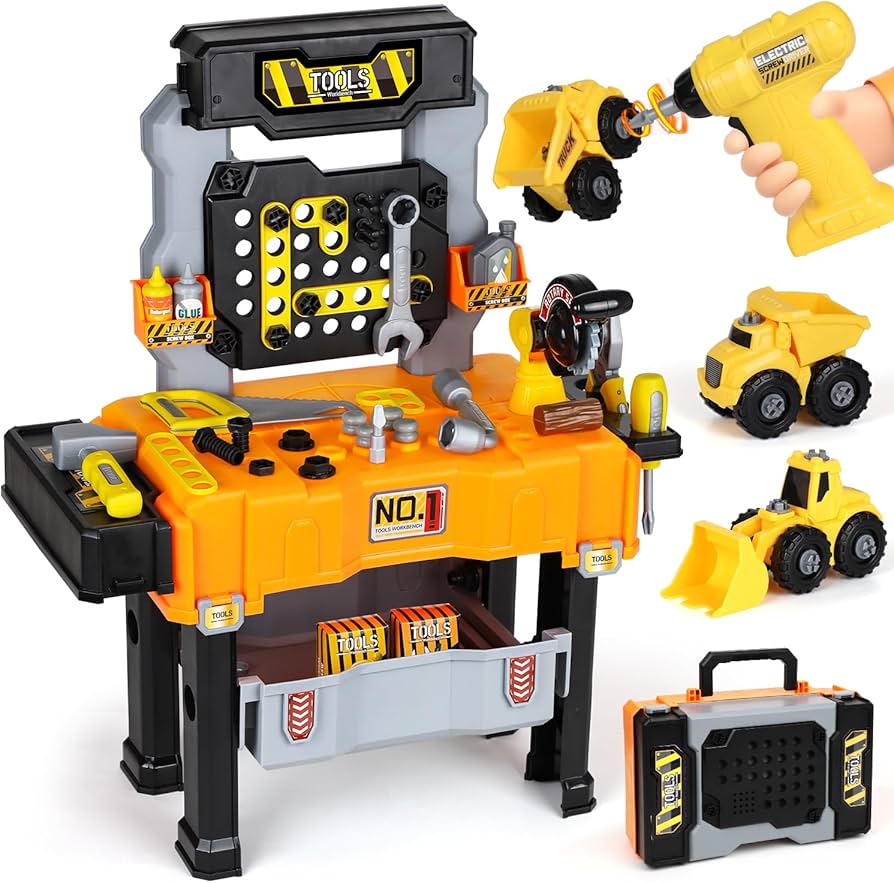 Amazon.com: Lehoo Castle Kids Tool Bench with Electric Drill and