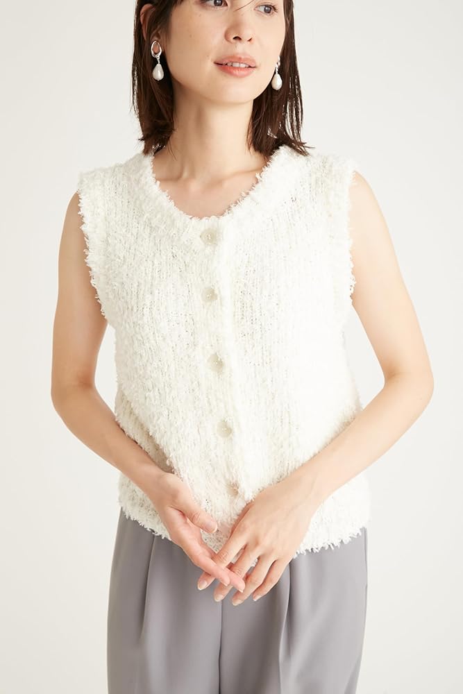 Amazon | [エミ] 2wayフリンジテープヤーンニットベスト 13WNT251057