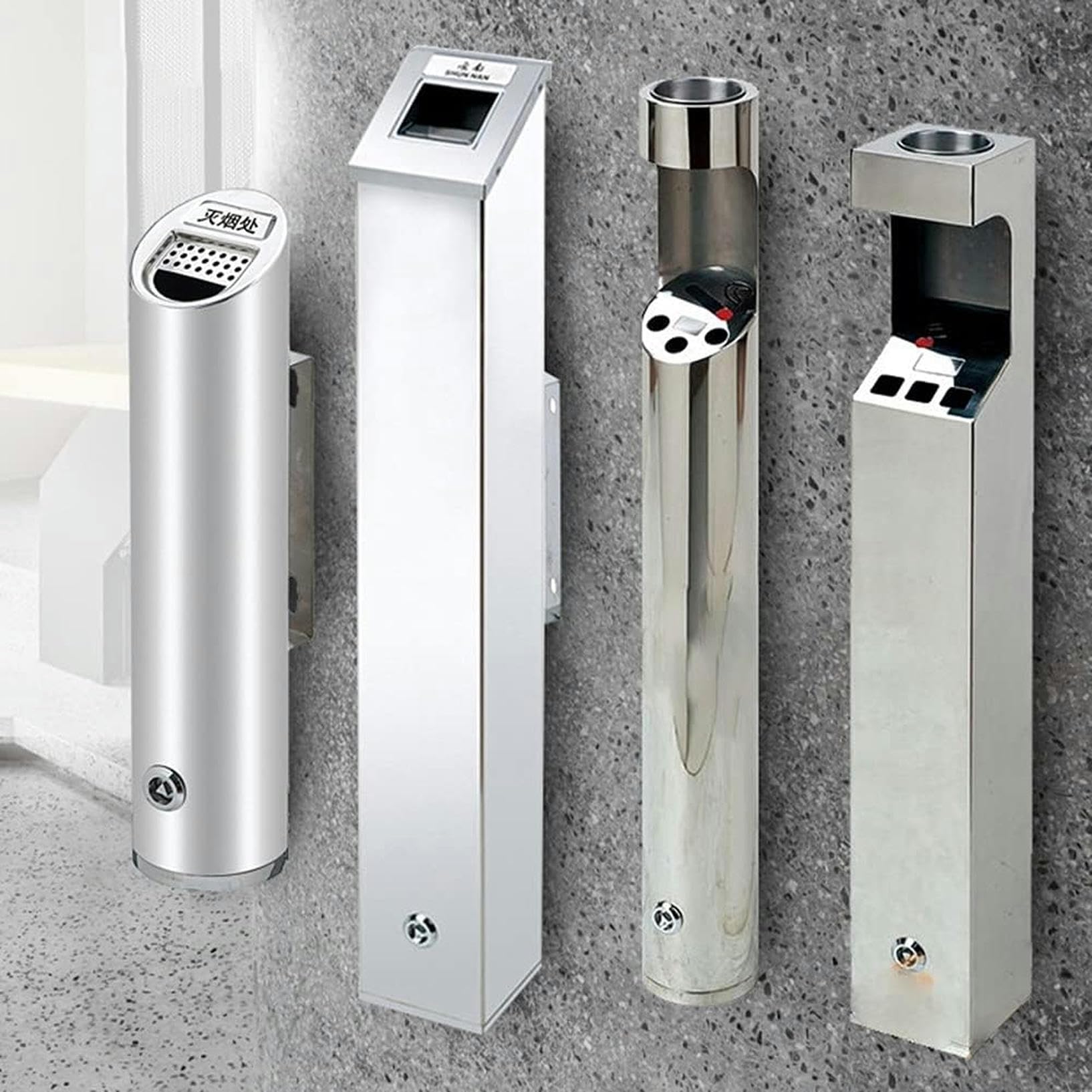 Amazon.co.jp: 灰皿、壁掛け灰皿ステンレス鋼灰皿公衆喫煙所タバコ処理