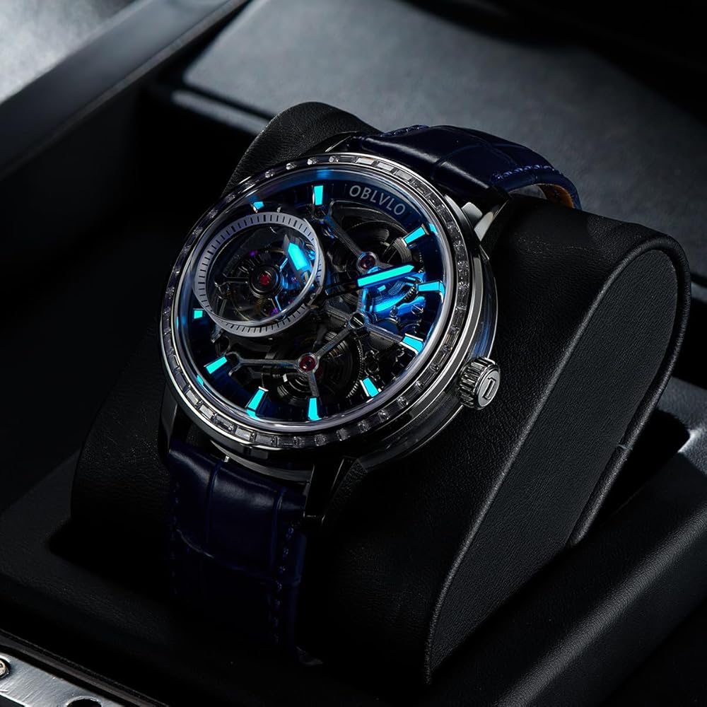 Amazon.com: OBLVLO Men Tourbillon Manual-Winding Watches Genuine