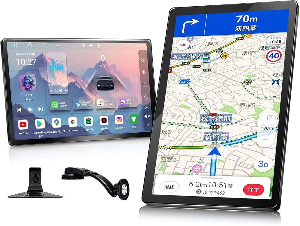 Amazon.co.jp: KASUVAR 10.1インチ横縦回転対応ディスプレイオーディオ