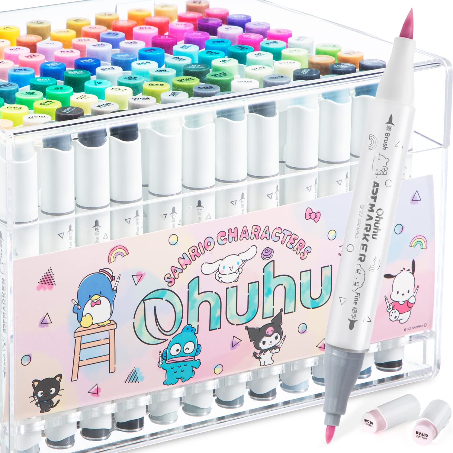 Amazon.co.jp: Ohuhu Marker Pen Brush Type 120 Colors Professional