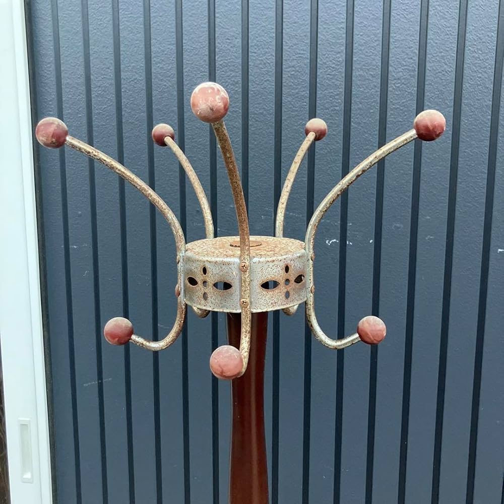 Amazon｜昭和レトロ ミッドセンチュリー 木製 ポールハンガー ハンガー