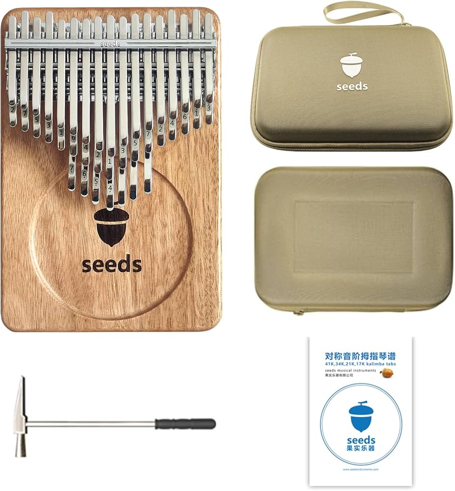 Seeds Kalimba 41 teclas, piano de polegar Kalimba profissional
