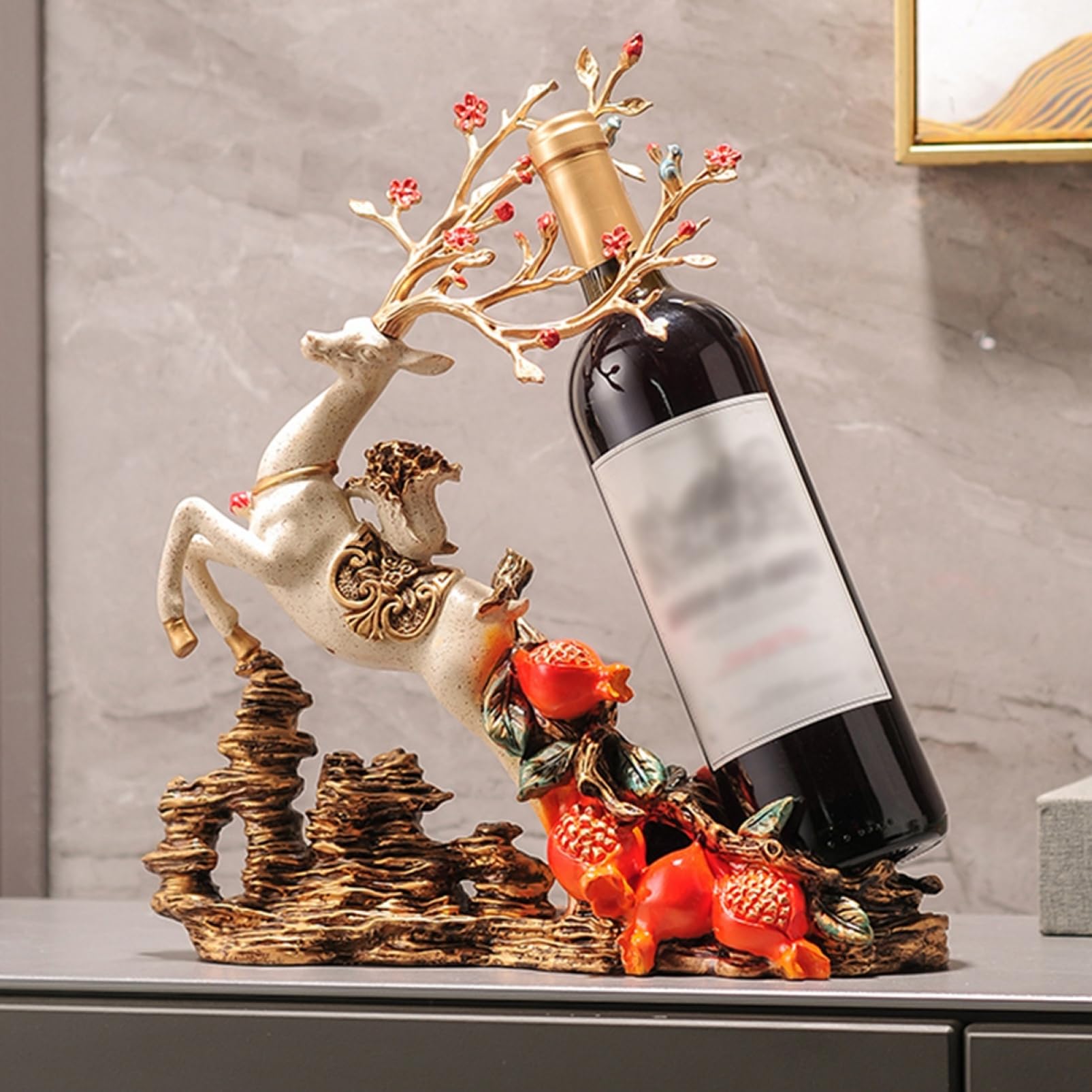 Amazon｜ワインスタンド おしゃれ 樹脂 卓上 彫刻工芸品 自立型 ワイン
