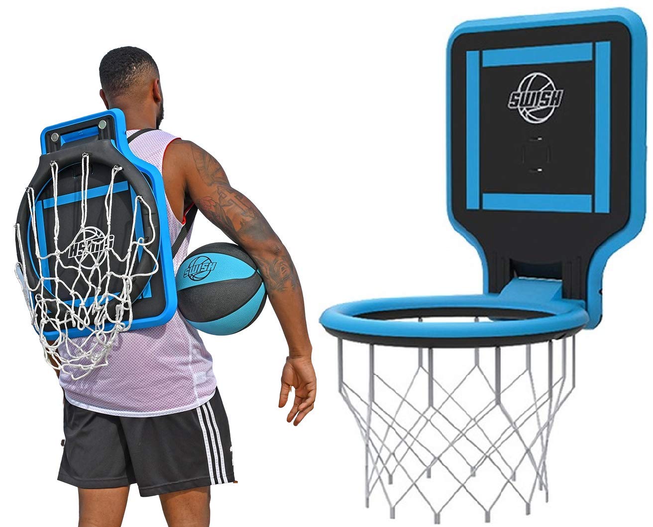 Amazon | Swish ポータブル バスケットゴール 持ち運び 背負える 高さ