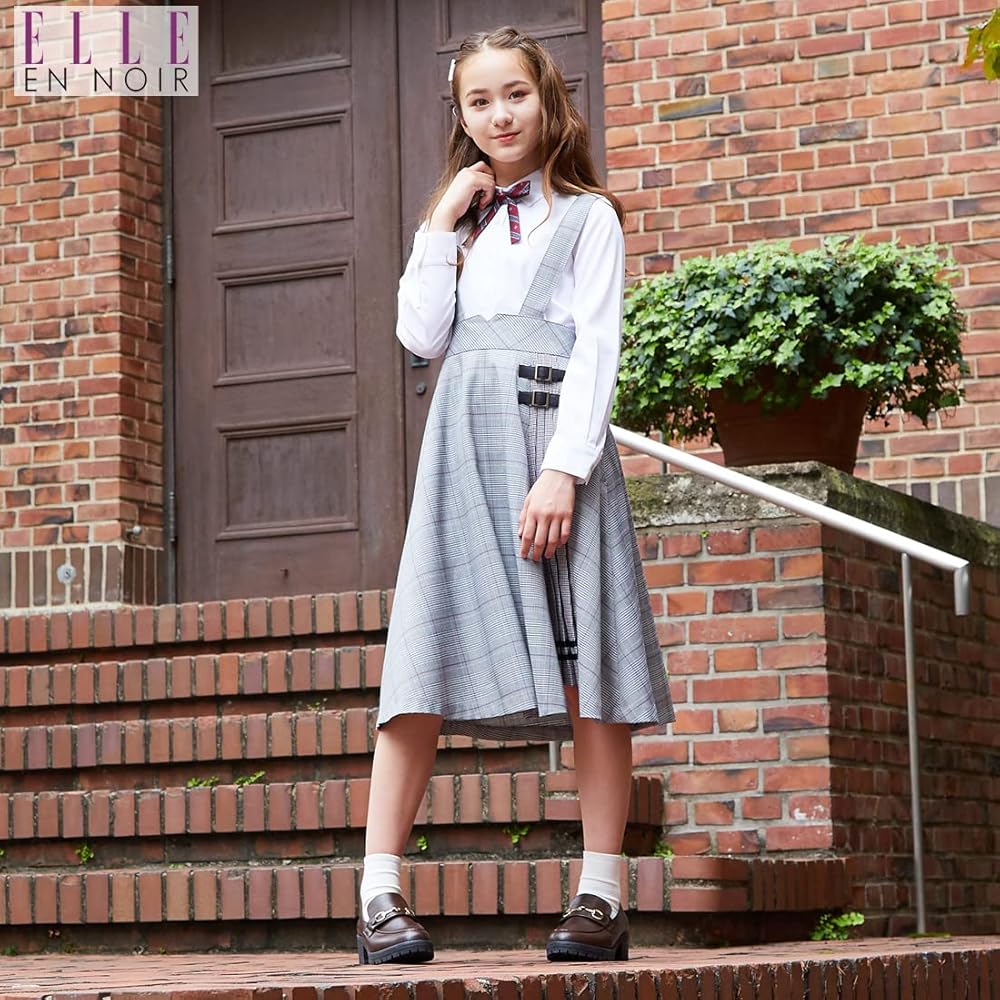 Amazon | [ELLE en noir] [エルアンノワール] プレッピー ショート