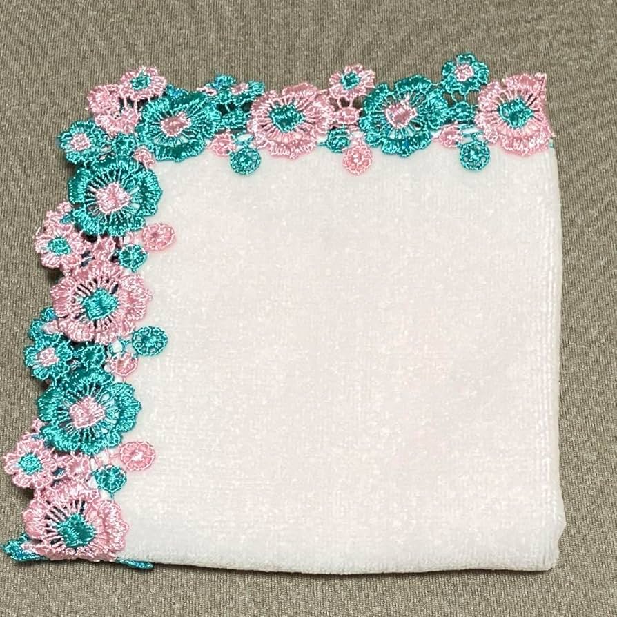 Amazon.co.jp: 近沢レース 婦人画報別復刻レースミニタオルハンカチ