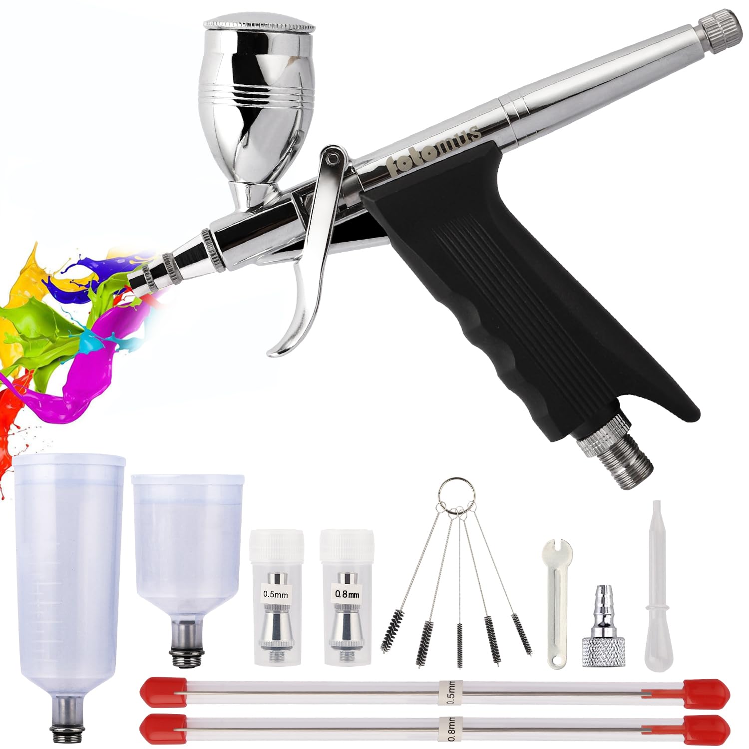 Amazon.co.jp: 【3種口径】エアブラシ トリガー式 ハンドピース 0.3mm+