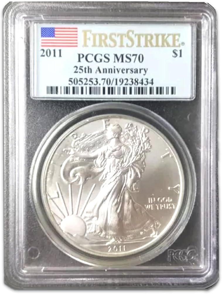 Amazon.com: USA 2011 $1 American Silver Eagle Coin MS70 PCGS