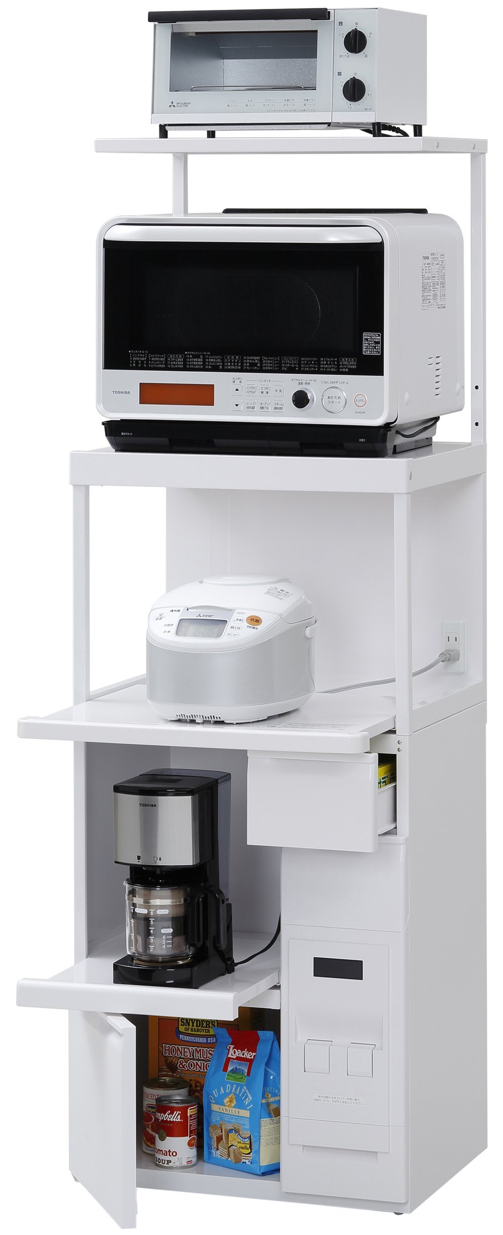 Amazon｜[エムケー精工] レンジ台 (米びつ) 米容量12kg (幅57cm