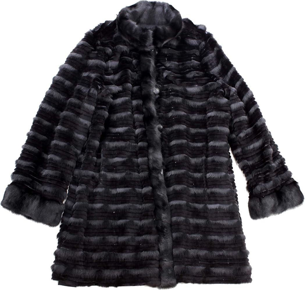 Amazon | [皮の但馬屋] 毛皮コート レディース ファーコート シルク