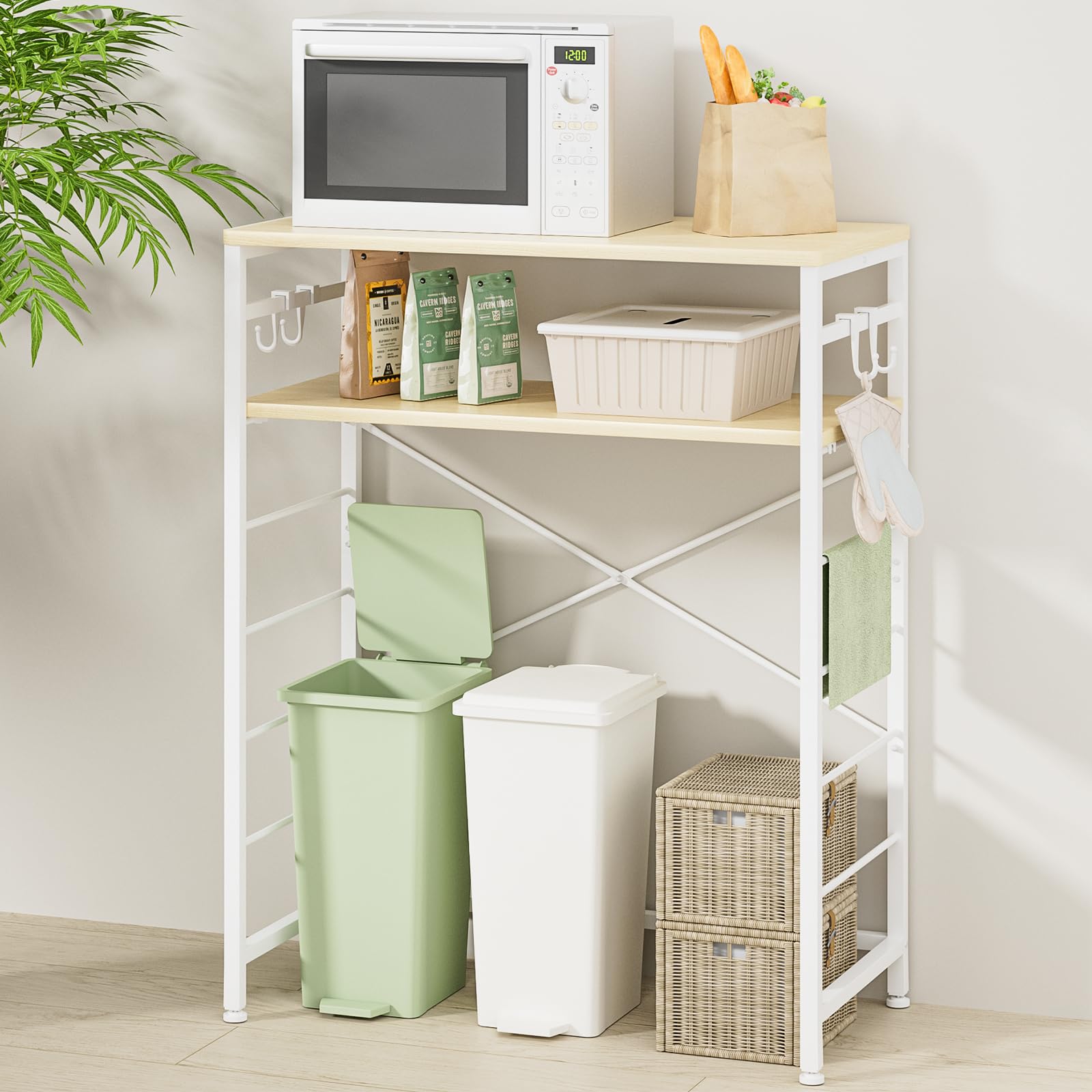 Amazon.co.jp: TTWO ゴミ箱上ラック キッチンラック W80×D40×H100cm