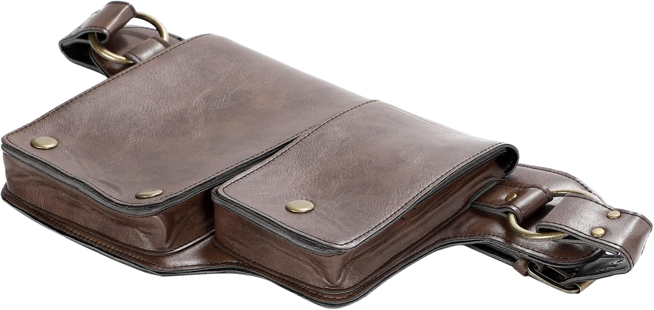 Amazon | New self アメリカン ライダース ウエスト ポーチ レザー