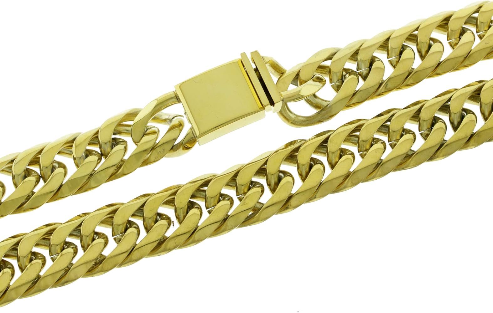 Bling Bling NY Solid 14k Yellow Gold Finish Stainless Steel 21mm