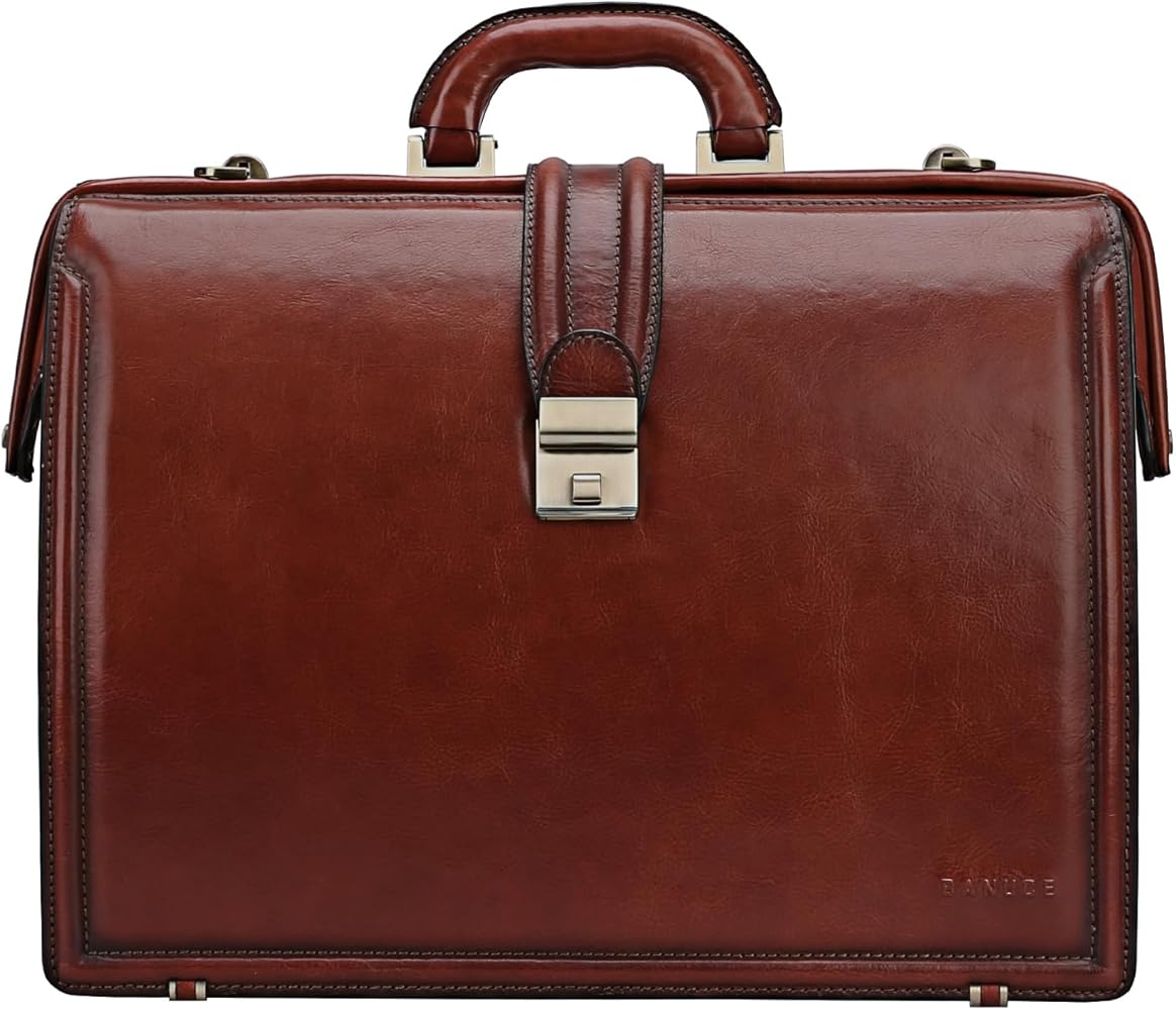 Amazon.co.jp: [バンニュス] ビジネスバッグ メンズ 本革 ダレスバッグ