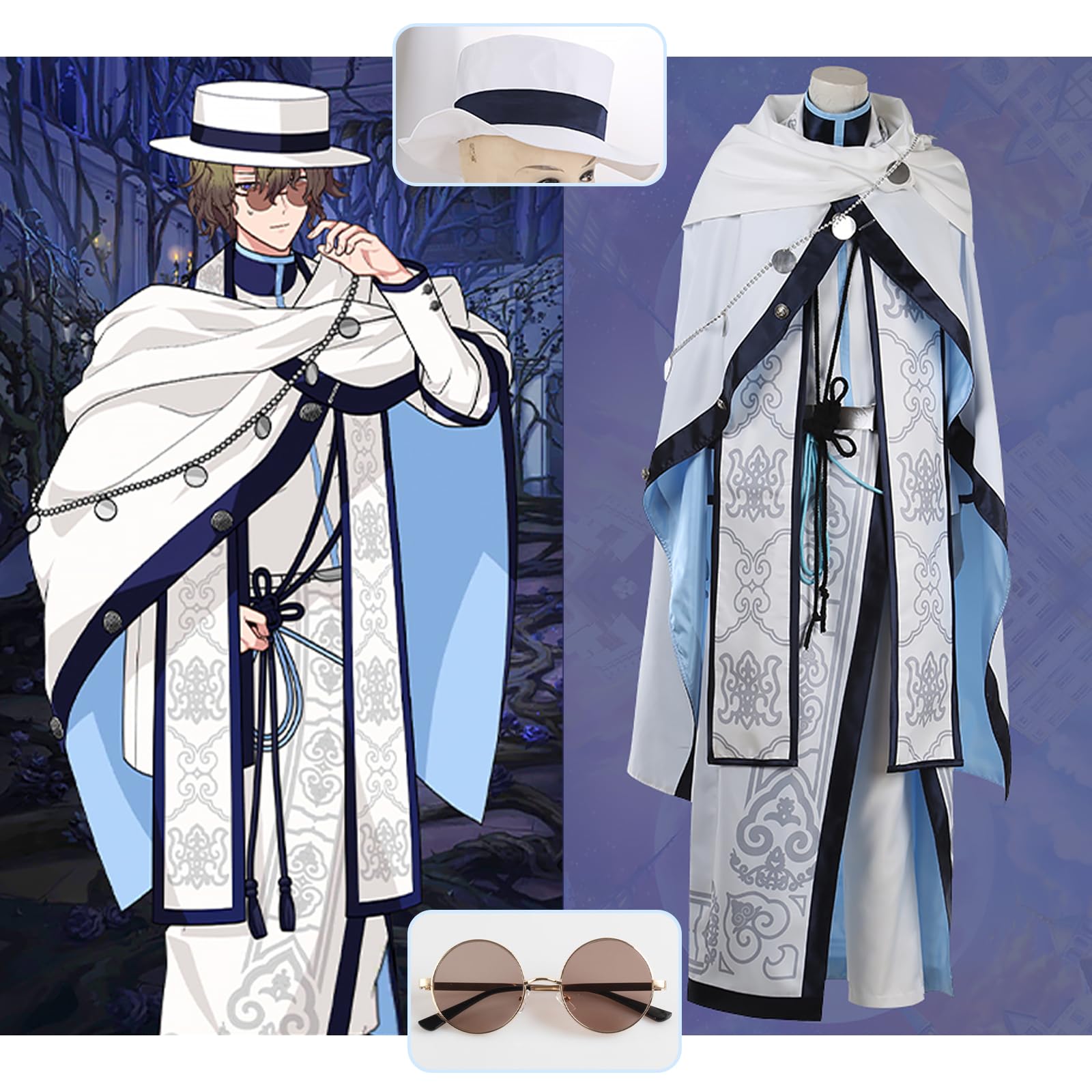 Amazon.co.jp: ファウスト コスプレ衣装 まほやく1周年 正装 白スーツ