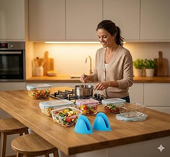 Amazon.com: Bo-Toys 20 Pc Glass Food Storage Containers with Snap