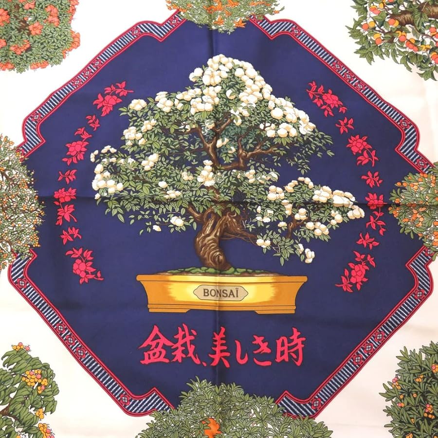 Amazon.co.jp: [エルメス] カレ90 盆栽 美しき時 スカーフ シルク ユニ