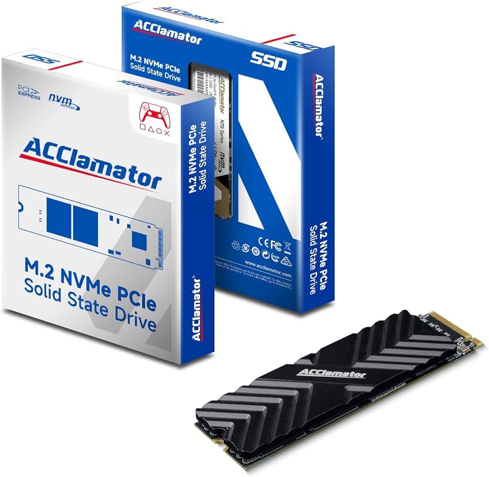 Amazon.co.jp: Acclamator 2TB PCIe Gen4x4 NVMe PS5 SSD M.2 2280